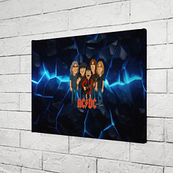 Холст прямоугольный ACDC мультяшный стиль группы, цвет: 3D-принт — фото 2