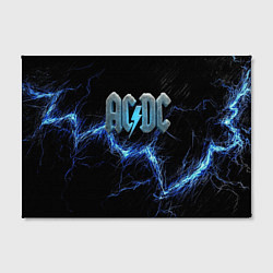 Холст прямоугольный ACDC логотип ледяной с молнией, цвет: 3D-принт — фото 2