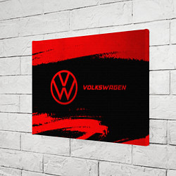 Холст прямоугольный Volkswagen - red gradient по-горизонтали, цвет: 3D-принт — фото 2