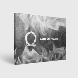 Холст прямоугольный God of War - grey gradient по-горизонтали, цвет: 3D-принт