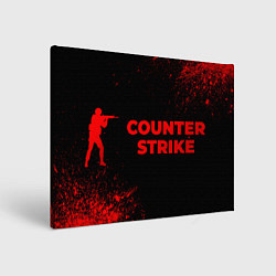 Холст прямоугольный Counter Strike - red gradient по-горизонтали, цвет: 3D-принт