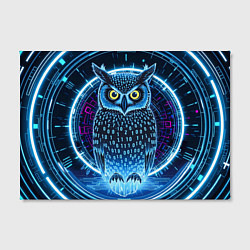 Холст прямоугольный Виртуальный филин, цвет: 3D-принт — фото 2