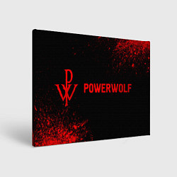 Холст прямоугольный Powerwolf - red gradient по-горизонтали, цвет: 3D-принт