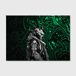 Холст прямоугольный Японский кибернетический Они, цвет: 3D-принт — фото 2