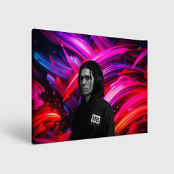 Холст прямоугольный Bones в наушниках, цвет: 3D-принт