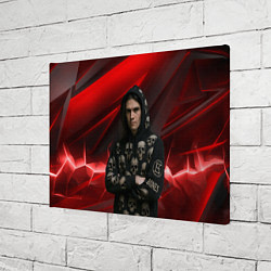 Холст прямоугольный Bones с черепами на худи, цвет: 3D-принт — фото 2