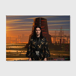 Холст прямоугольный Bones в халате с журавлями, цвет: 3D-принт — фото 2