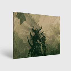 Холст прямоугольный Драконий всадник, цвет: 3D-принт