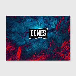 Холст прямоугольный Логотип Bones, цвет: 3D-принт — фото 2