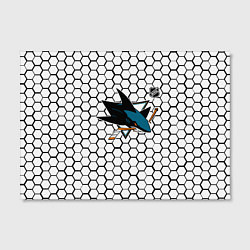 Холст прямоугольный Сан Хосе Шаркс - белые плиты, цвет: 3D-принт — фото 2