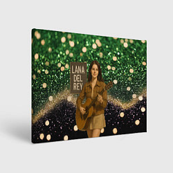 Холст прямоугольный Lana Del Rey играет на гитаре, цвет: 3D-принт