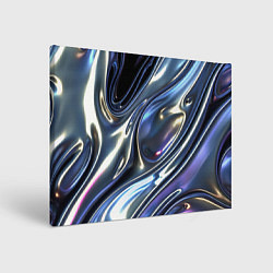 Холст прямоугольный Серебро жидкий металл, цвет: 3D-принт