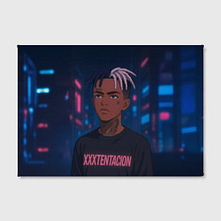 Холст прямоугольный XXXTentacion - Неоновый аниме арт, цвет: 3D-принт — фото 2