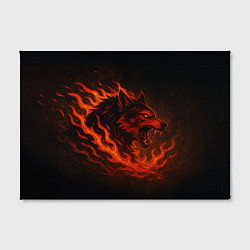 Холст прямоугольный Инфернальный волк, цвет: 3D-принт — фото 2