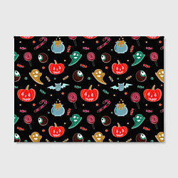 Холст прямоугольный Halloween red pumpkin, цвет: 3D-принт — фото 2