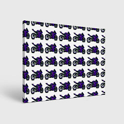 Холст прямоугольный Motorcycle purple gloss, цвет: 3D-принт