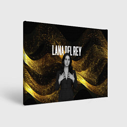 Холст прямоугольный Lana Del Rey в черном платье, цвет: 3D-принт