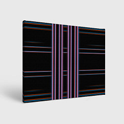 Холст прямоугольный Neon red blue black, цвет: 3D-принт