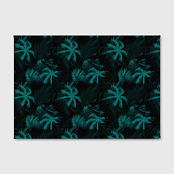 Холст прямоугольный Palm light blue dark, цвет: 3D-принт — фото 2