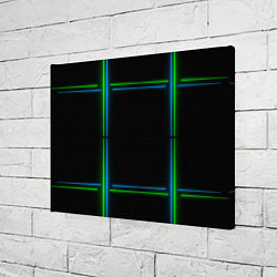 Холст прямоугольный Neon green light blue, цвет: 3D-принт — фото 2