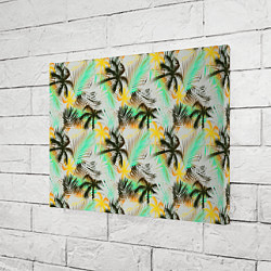 Холст прямоугольный Palm black yellow white, цвет: 3D-принт — фото 2