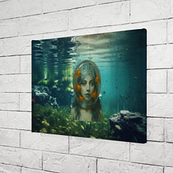 Холст прямоугольный Леди Гага под водой в аквариуме, цвет: 3D-принт — фото 2
