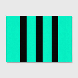 Холст прямоугольный Color light blue white line, цвет: 3D-принт — фото 2