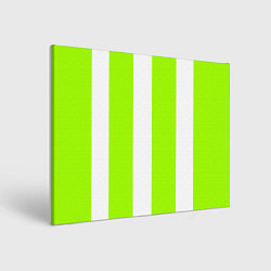 Холст прямоугольный Color light green white stripes, цвет: 3D-принт
