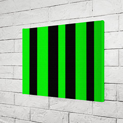 Холст прямоугольный Color green black lines, цвет: 3D-принт — фото 2