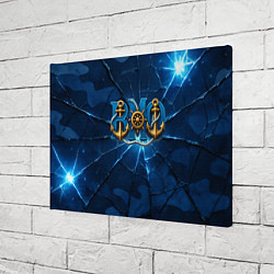 Холст прямоугольный ВМФ якорь и штурвал, цвет: 3D-принт — фото 2