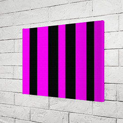 Холст прямоугольный Color black pink lines, цвет: 3D-принт — фото 2