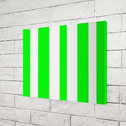 Холст прямоугольный Color light green white lines, цвет: 3D-принт — фото 2