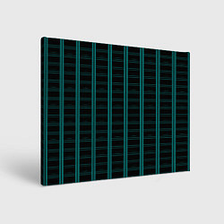 Холст прямоугольный Color blue dark stripe, цвет: 3D-принт