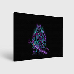 Холст прямоугольный Неоновый электросамурай, цвет: 3D-принт