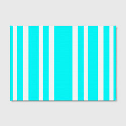 Холст прямоугольный Color blue white stripes, цвет: 3D-принт — фото 2