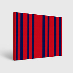 Холст прямоугольный Color black red stripes, цвет: 3D-принт