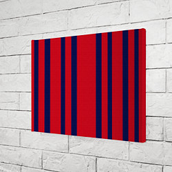 Холст прямоугольный Color black red stripes, цвет: 3D-принт — фото 2