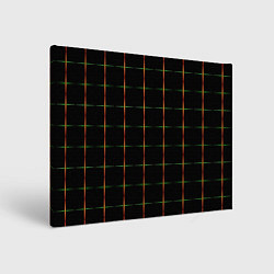 Холст прямоугольный Color black orange green crosses, цвет: 3D-принт