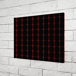 Холст прямоугольный Color black red crosses, цвет: 3D-принт — фото 2