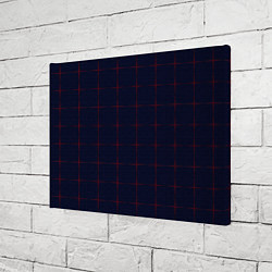 Холст прямоугольный Color dark blue red crosses, цвет: 3D-принт — фото 2