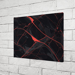 Холст прямоугольный Текстура мрамора с красными полосками, цвет: 3D-принт — фото 2