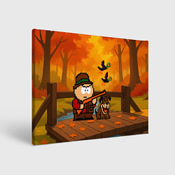 Картина прямоугольная Эрик Картман в игре Duck Hunt стреляет в уток