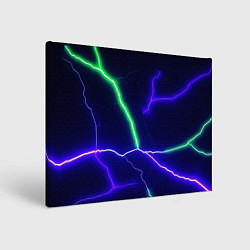 Холст прямоугольный Multicolored lightning, цвет: 3D-принт