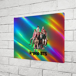Холст прямоугольный BTS радужный блестящий фон, цвет: 3D-принт — фото 2