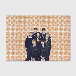 Холст прямоугольный BTS в костюмах, цвет: 3D-принт — фото 2