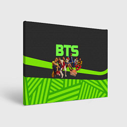 Холст прямоугольный BTS на стульях, цвет: 3D-принт