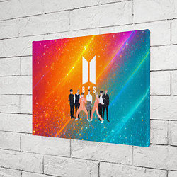 Холст прямоугольный BTS блестящий фон, цвет: 3D-принт — фото 2