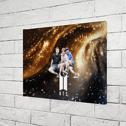 Холст прямоугольный BTS черно-золотой фон, цвет: 3D-принт — фото 2