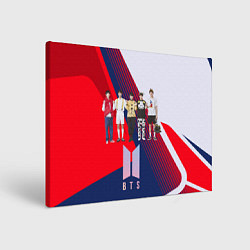 Холст прямоугольный BTS геометрический фон, цвет: 3D-принт