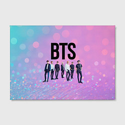 Холст прямоугольный BTS розовый боке, цвет: 3D-принт — фото 2